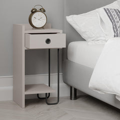Sirius Modern Bedside Table Left Module Width Bedroom Furniture 32cm – Light Mocha