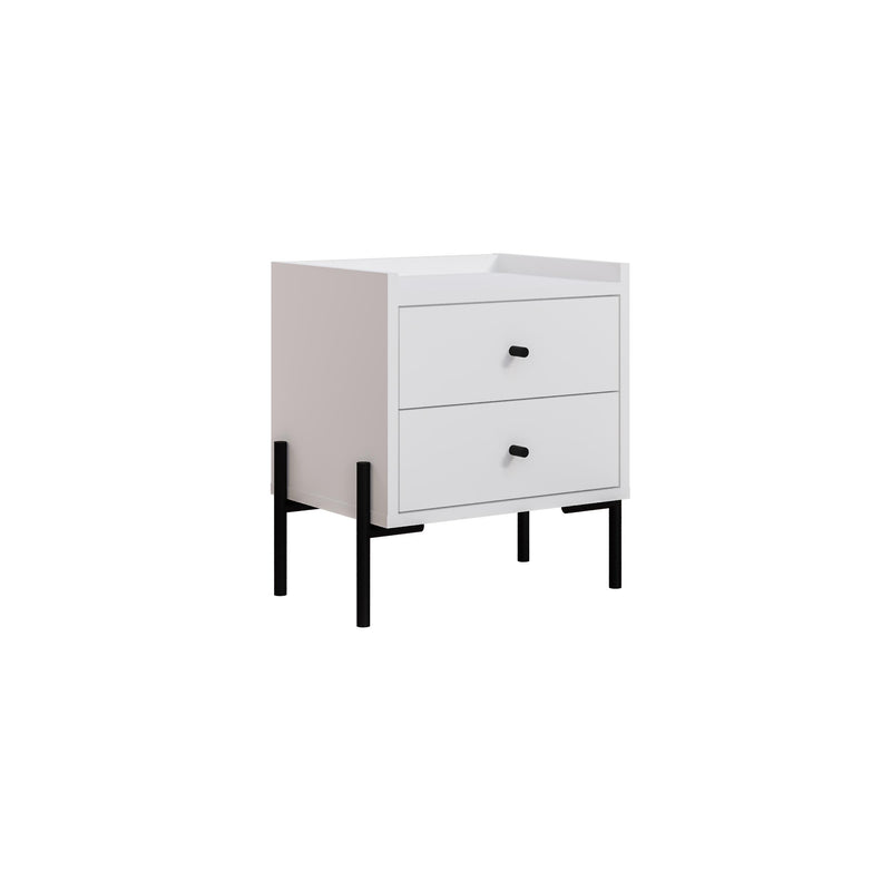 Malta Bedside Table with 2 Drawers - Additional Image 2