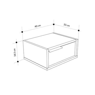 Eco Wall-Mounted Nightstand – Floating Bedside Table with Drawer - Additional Image 7