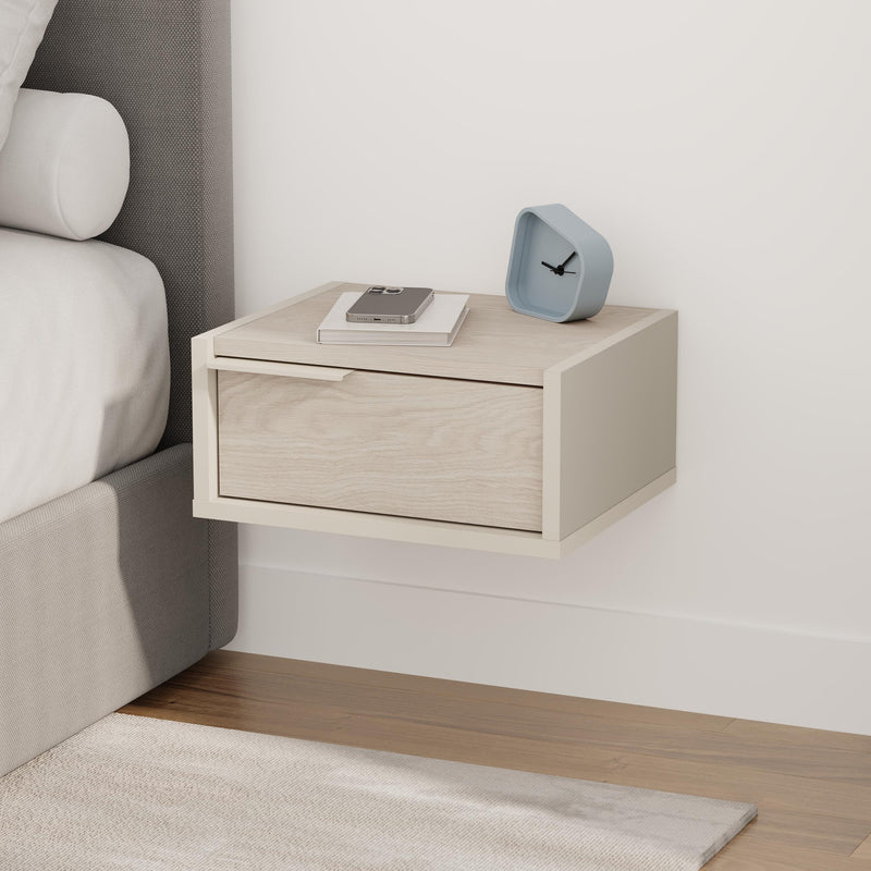 Eco Wall-Mounted Nightstand – Floating Bedside Table with Drawer