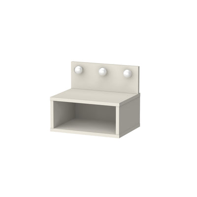 Treo Wall Mounted Nightstand with LED Lights in Sandstone