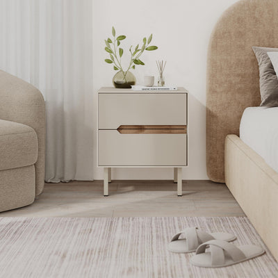 Arch Modern Bedside Table - Bedside Table with Angled Cutout Handle
