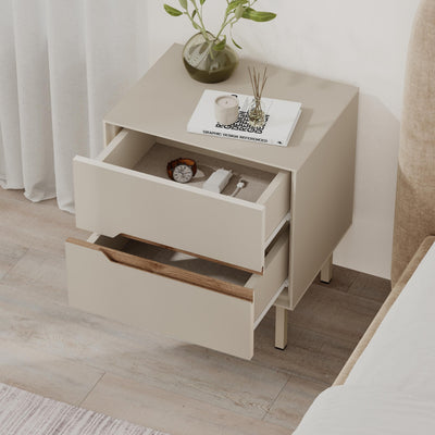 Arch Modern Bedside Table - open drawer detail