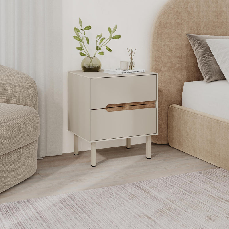 Arch Modern Bedside Table - styled in a bedroom setting