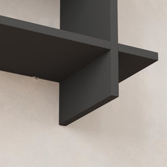 Paralel Wall Bookcase 70cm – 2-Tier Wall Mounted Bookcase Display Unit – Anthracite