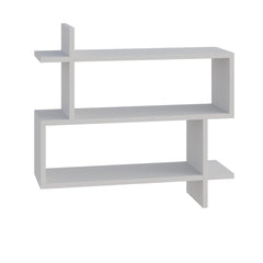 Paralel Wall Bookcase 70cm – 2-Tier Wall Mounted Bookcase Display Unit – White