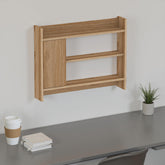 Fleet Wall Shelf – 85cm Wall-Mounted Unit with Cabinet in Deep Oud
