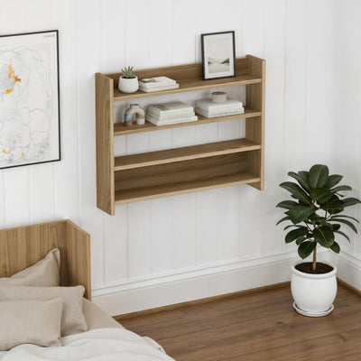 Lane 4-Tier Wall Shelf - Tiered Wall Shelf with Open Storage