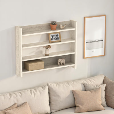 Lane 4-Tier Wall Shelf - styled in a living room setting