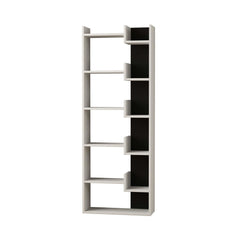 Oppa Modern Bookcase Display Unit Tall 162.4cm – White - Anthracite
