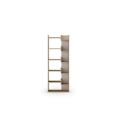 Oppa Modern Bookcase Display Unit Tall 162.4cm – Sapphire Oak,Light Mocha
