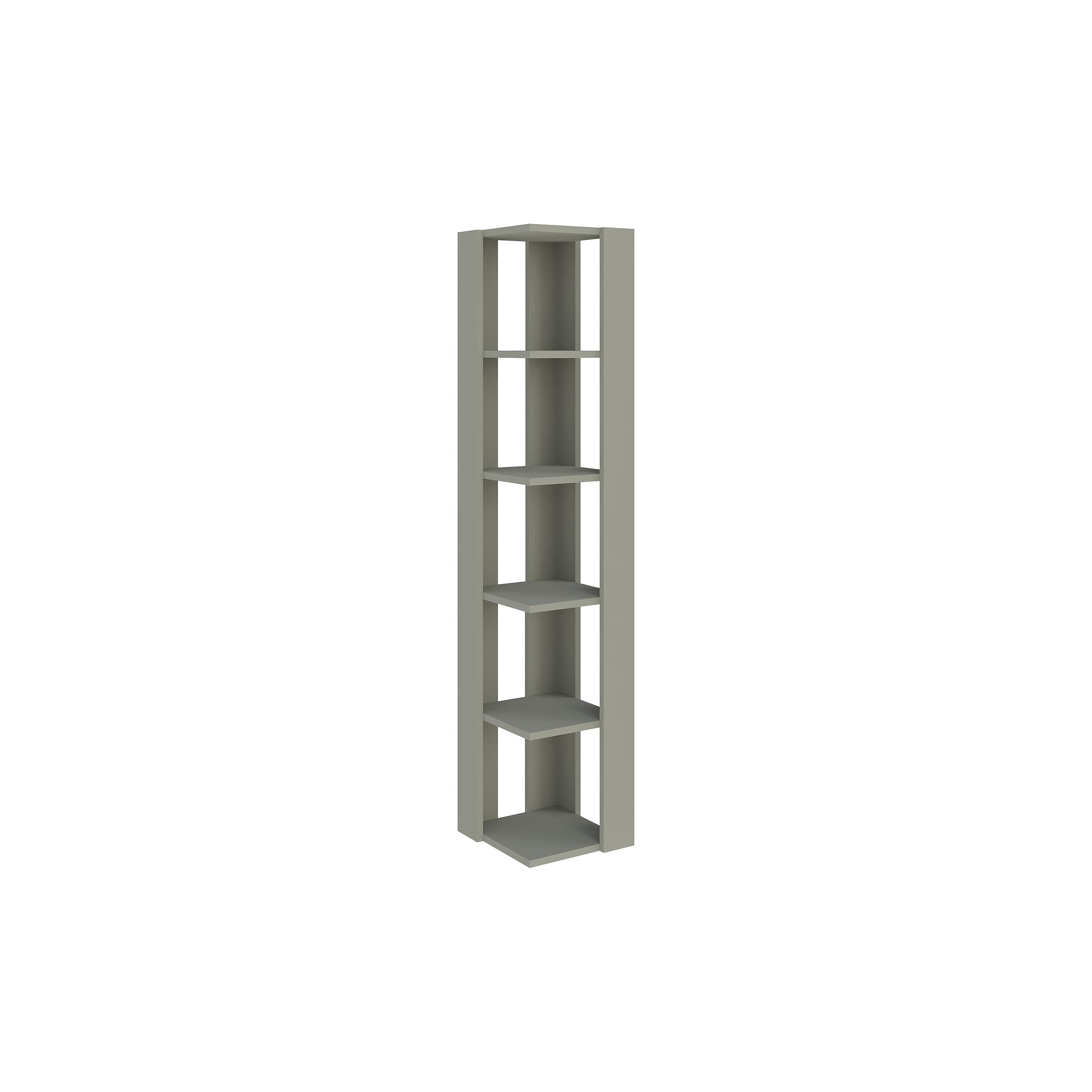 Nati Corner Bookcase 161cm – white background – Decortie
