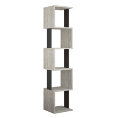 Piri Modern Bookcase Display Unit Tall 161cm – Ancient White,Anthracite