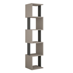 Piri Modern Bookcase Display Unit Tall 161cm – Light Mocha,Anthracite