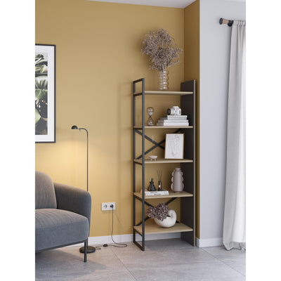 Detroit Industrial Bookcase 58cm - open shelf detail
