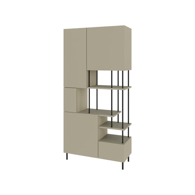 Key Bookcase – Modern 5 Door Storage Cabinet with Shelves - Additional Image 4
