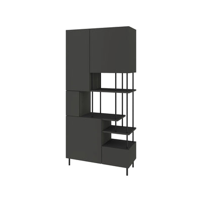 Key Bookcase – Modern 5 Door Storage Cabinet with Shelves - Additional Image 5