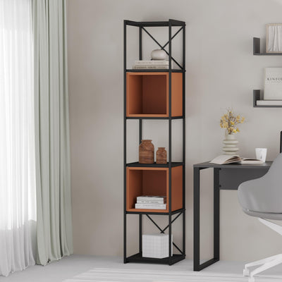Vale Mini Industrial Bookcase styled in a room setting