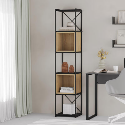 Vale Mini Industrial Bookcase styled in a room setting