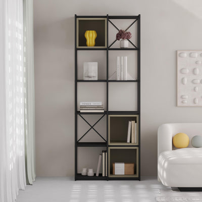 Vale Midi Industrial Bookcase - Two Column Bookcase