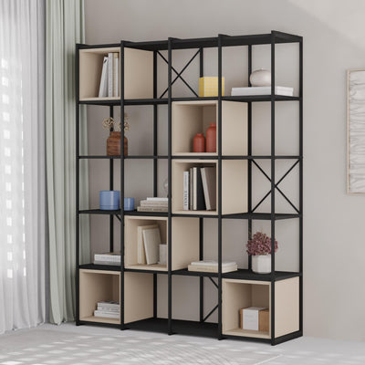 Vale Maxi Industrial Bookcase styled in a room setting