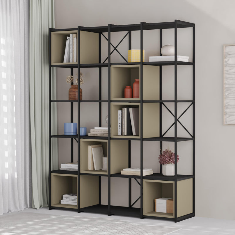 Vale Maxi Industrial Bookcase styled in a room setting