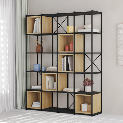 Vale Maxi Industrial Bookcase styled in a room setting