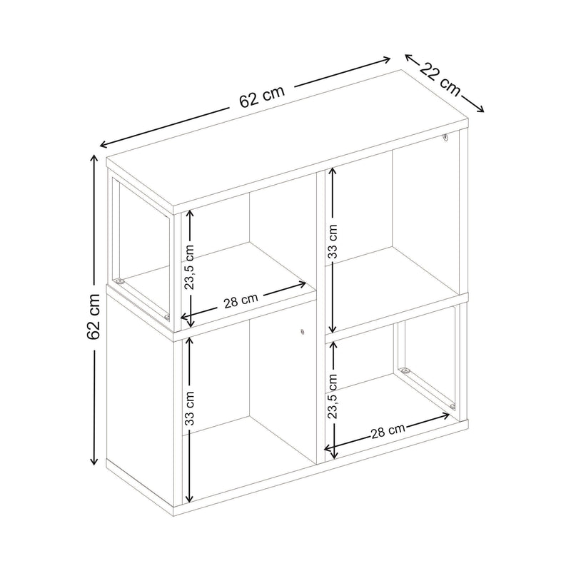 Bolton Mini Bookcase with Open Shelves - Additional Image 7