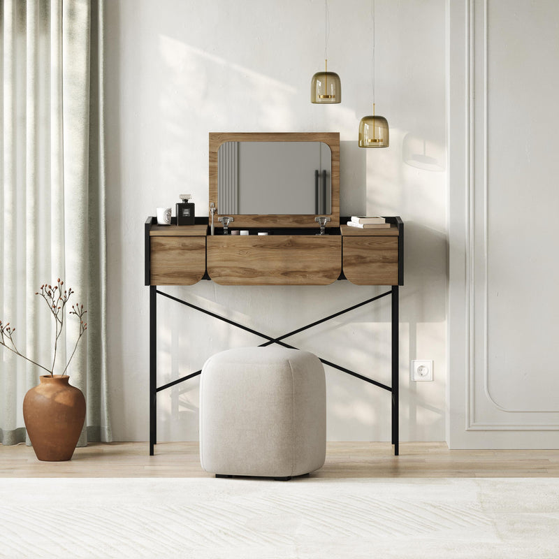 Terra Dressing Table with Mirror and 2 Drawers - Additional Image 17