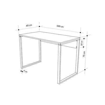Inna Working Table – 100 cm Modern Desk - Additional Image 11