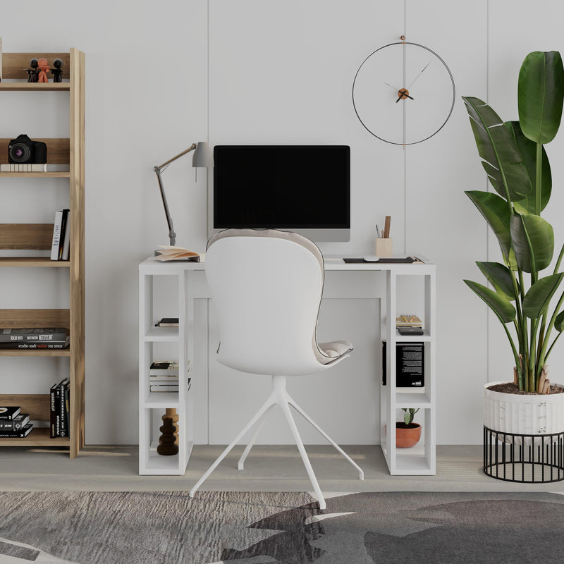 Colmar Study Desk – 106 cm – Modern Desk with Storage Shelves