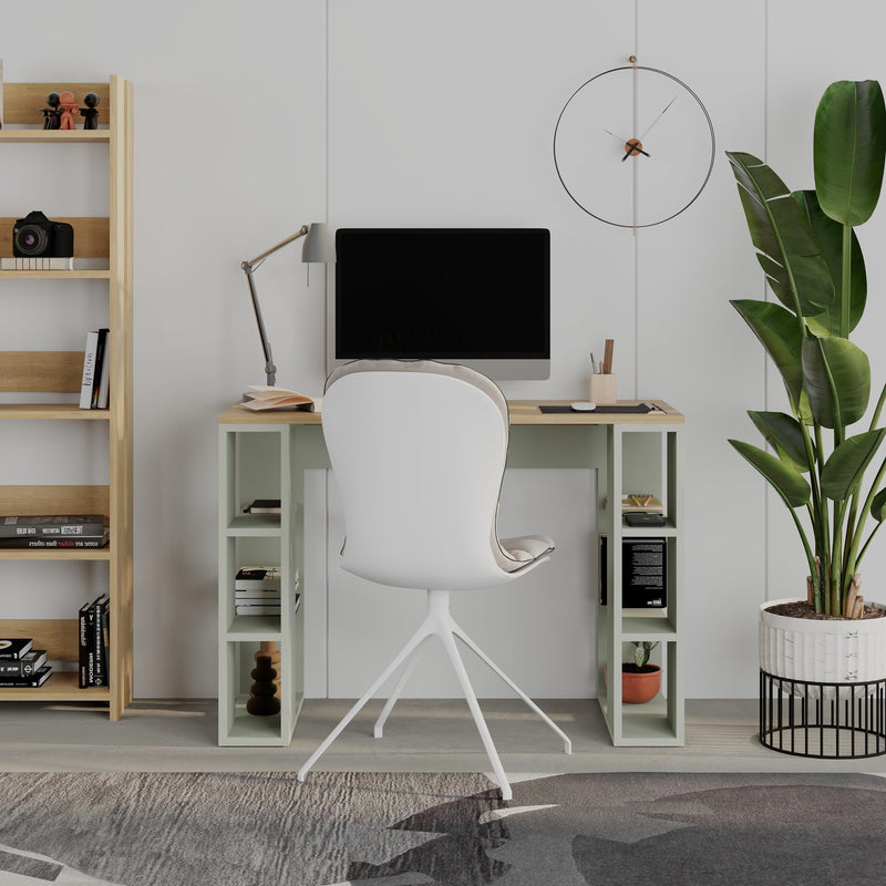 Colmar Study Desk – 106 cm – Modern Desk with Storage Shelves