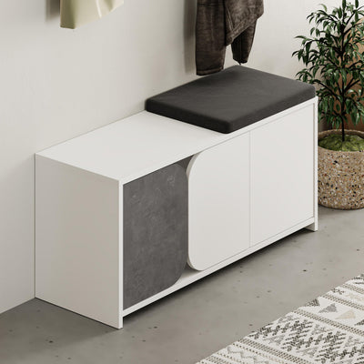 Moni Hallway Shoe Cabinet and Hanger Set close-up detail