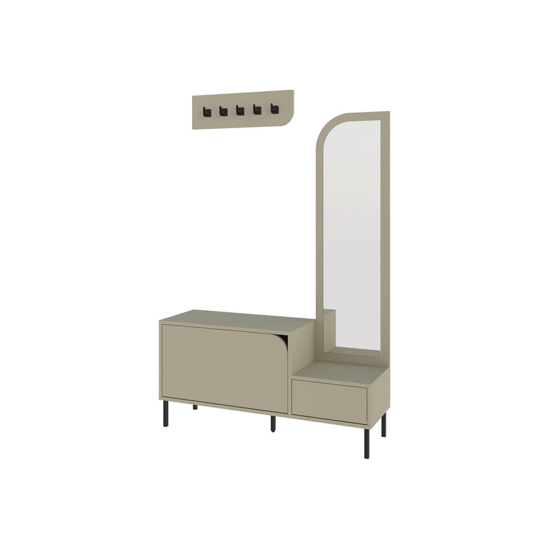 Mila Shoe Cabinet & Hanger Set – 3-in-1 Hallway Unit with Mirror - Additional Image 5