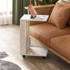 Edi Modern Side Table 60cm – Ancient White