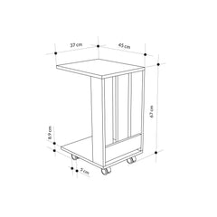 Edi Modern Side Table 60cm – dimensions (cm)