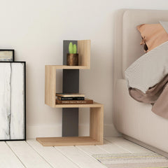 Rosie Modern Side End Table Multipurpose With Creativeness H 72cm – Oak,Anthracite