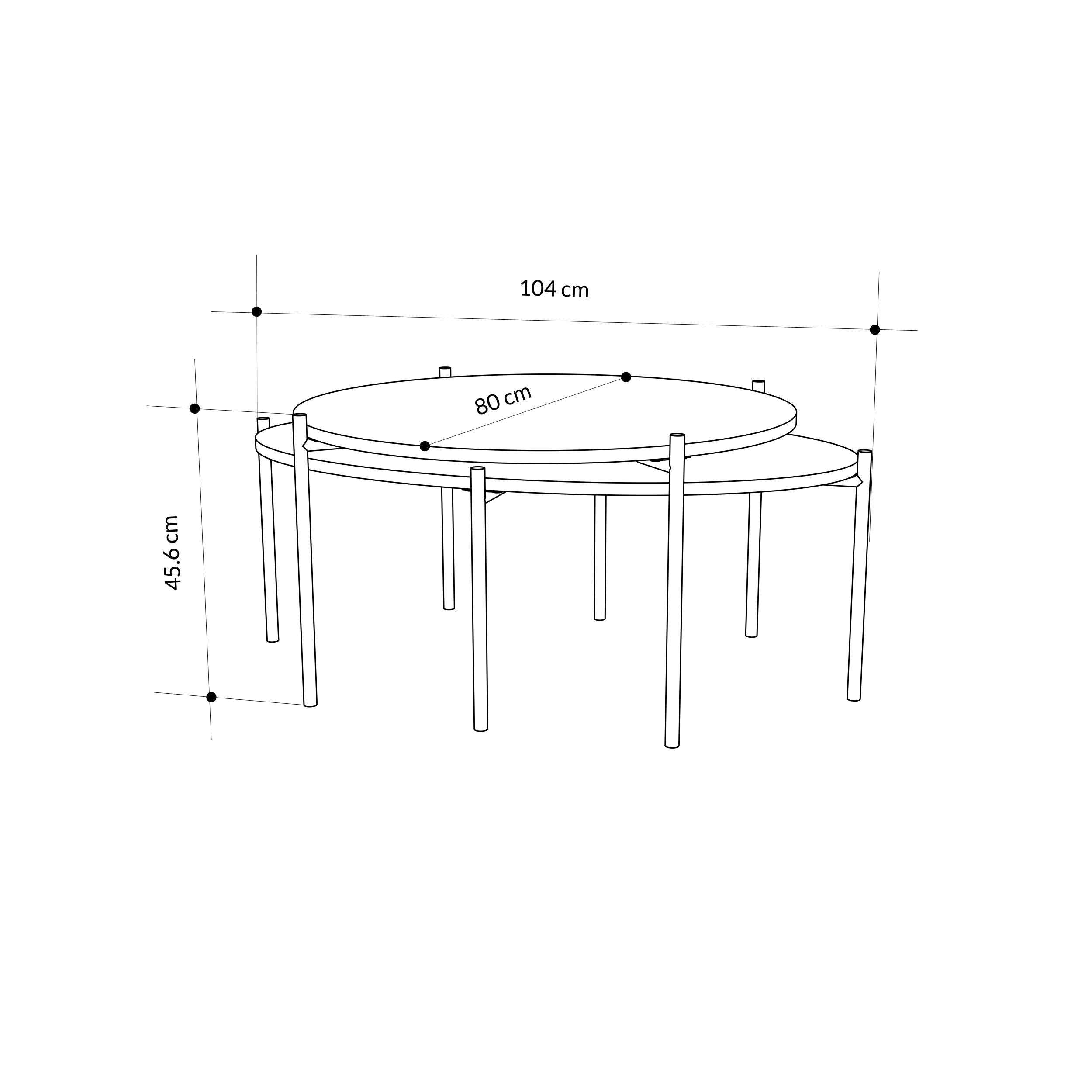 Odelia Round and Oval Coffee Table Set - Additional Image 7
