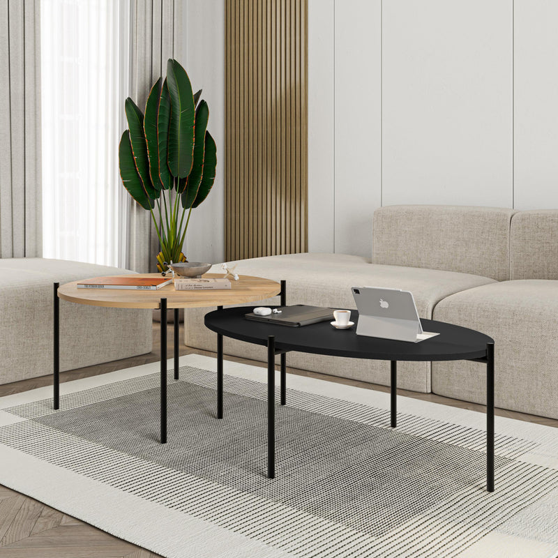 Odelia Round and Oval Coffee Table Set