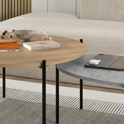 Odelia Round and Oval Coffee Table Set - Additional Image 9