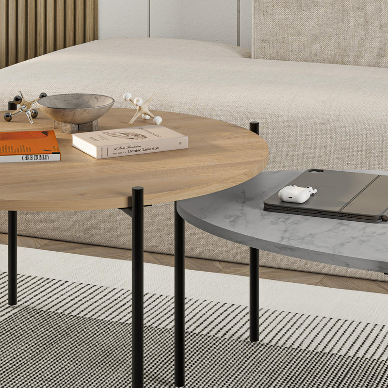 Odelia Round and Oval Coffee Table Set - Additional Image 9