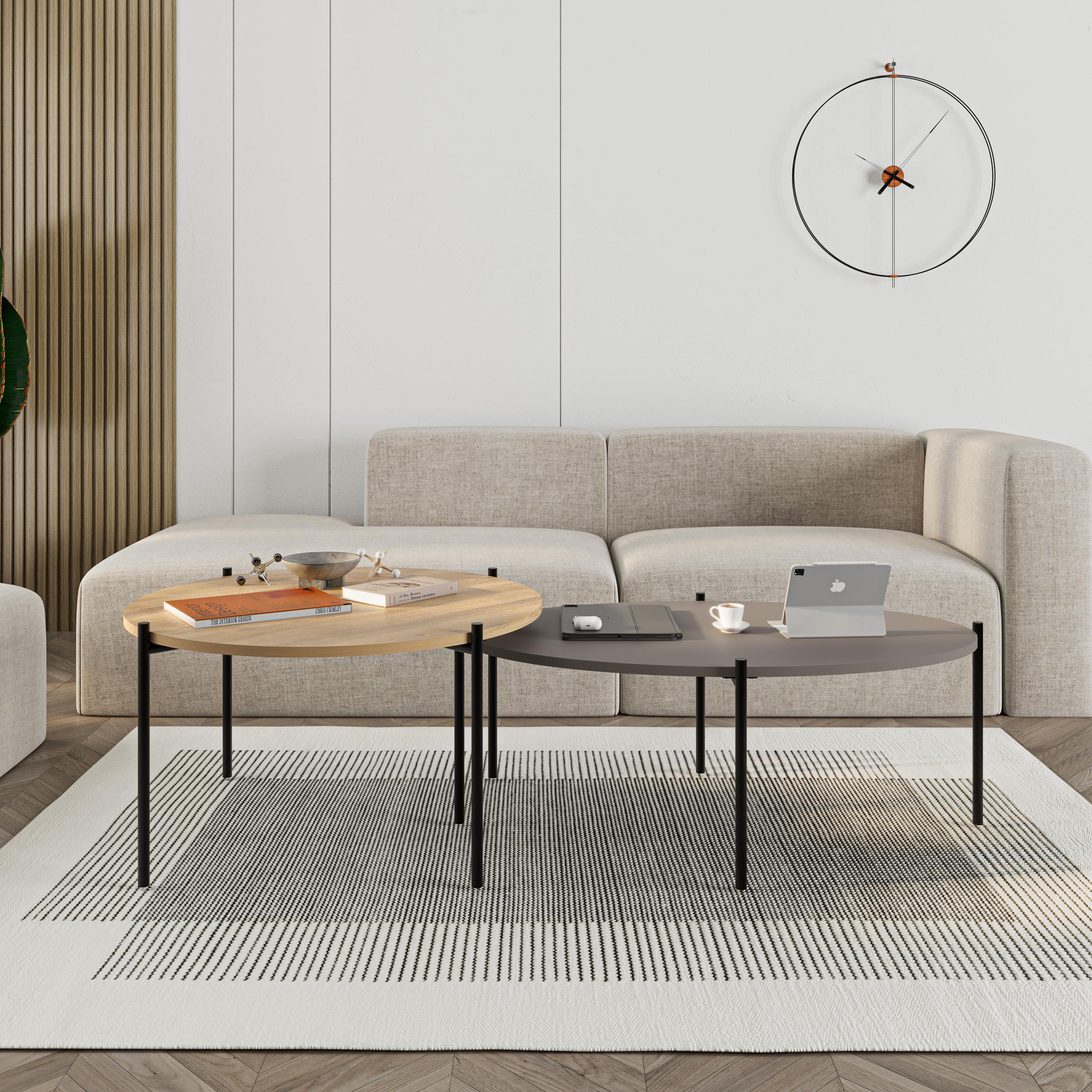 Odelia Round and Oval Coffee Table Set - Additional Image 13