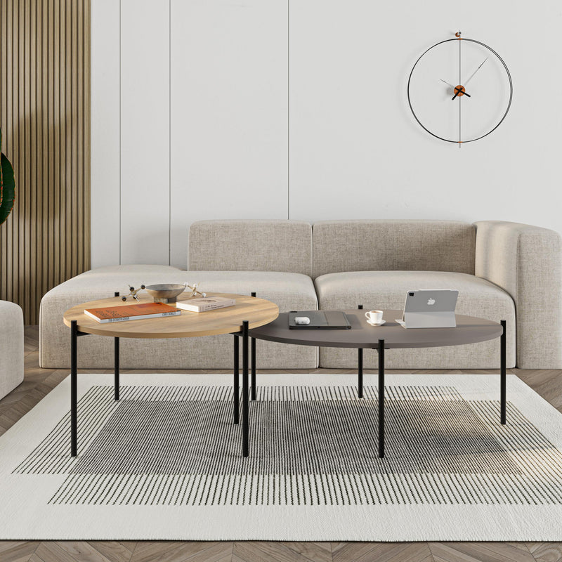 Odelia Round and Oval Coffee Table Set - Additional Image 13