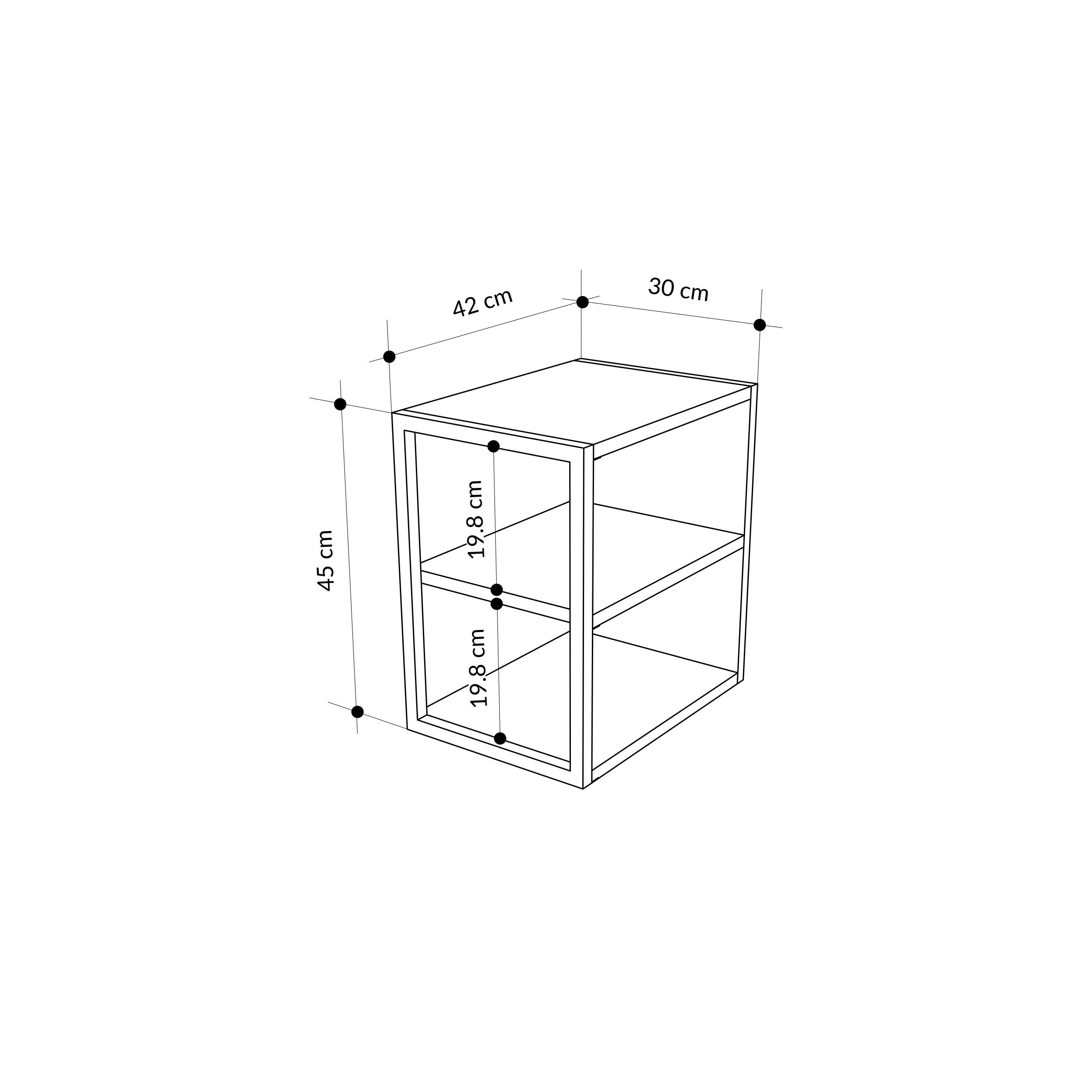 Echo Side Table Single – Modern Sofa Side Table with Shelves - Additional Image 7