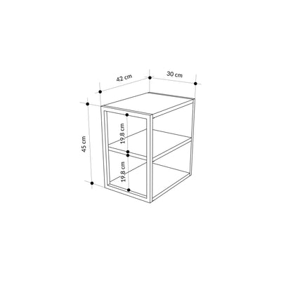 Echo Side Table Single – Modern Sofa Side Table with Shelves - Additional Image 7