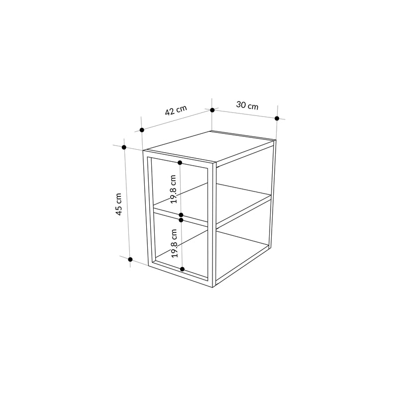 Echo Side Table Single – Modern Sofa Side Table with Shelves - Additional Image 7