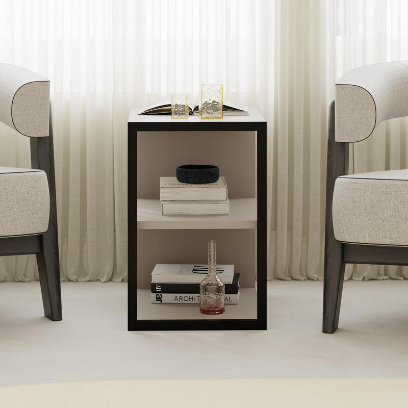 Echo Side Table Single – Modern Sofa Side Table with Shelves
