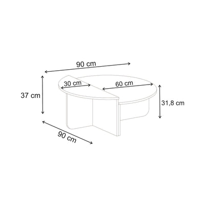 Modern Round Coffee Table | Aloeva - Additional Image 7