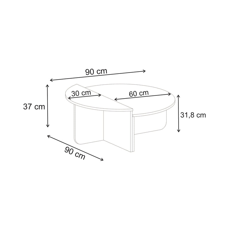 Modern Round Coffee Table | Aloeva - Additional Image 7