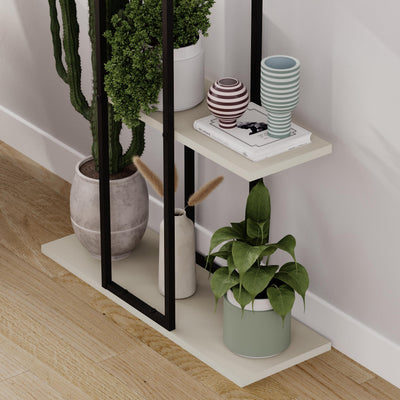 Vetra Modern Plantstand Shelves close-up detail